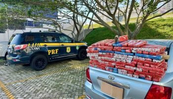 PRF apreende 132 kg de maconha embalada como presente de Natal no Paraná