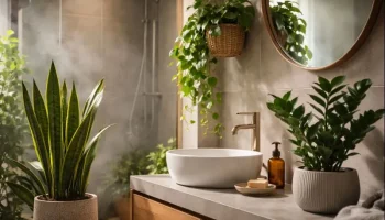 Plantas de banheiro prosperam em umidade e baixa luz, exigindo pouca manutenção
