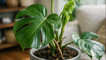 Tutor adequado faz costela‑de‑adão subir corretamente