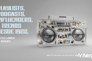 Campanha da Aerp ressalta a importância do rádio e da televisão — Foto: Campanha