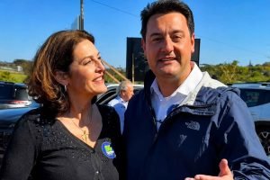 Cristina Graeml e Ratinho Junior durante agenda em Cascavel (Foto: Reprodução/Redes Sociais/CG)