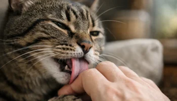 Gato lambe e depois morde: o que isso indica