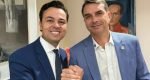 Jeffrey Chiquini, deputado eleito e Flávio Bolsonaro (Foto: Divulgação)