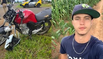 Adolescente morre em acidente de moto na BR‑153