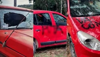 Briga de família acaba com carros destruídos, mulheres agredidas e dois presos
