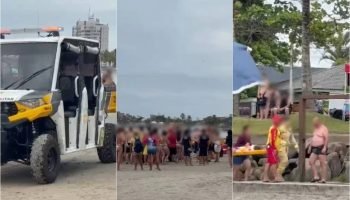 Buggy da PM atropela menina de 3 anos na praia de Guaratuba