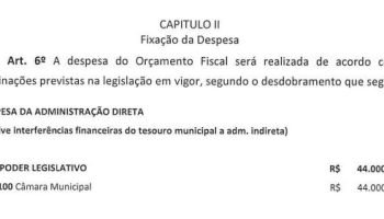 Câmara de Foz reintegra R$ 12,5 milhões ao orçamento do município