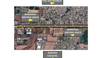 Vias marginais da BR-277 alteram tráfego em Foz do Iguaçu
