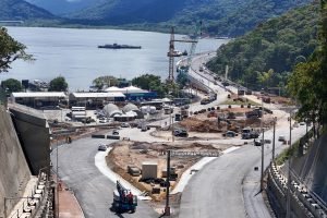 Obras em Ponte de Guaratuba — Foto: Governo do Paraná