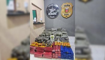 Polícia apreende quase 300 kg de drogas na BR-277, Céu Azul, na madrugada de domingo