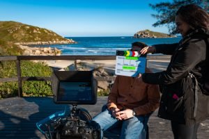 Bastidores do filme “É linda! Quero te proteger”. Foto: Divulgação.