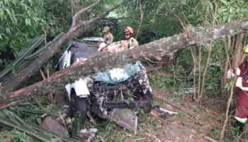 Idoso fica preso em escombros de carro durante 12 horas após acidente no Paraná