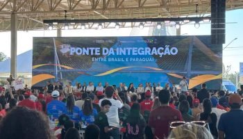 Lula critica pressa na liberação da Perimetral Leste ao inaugurar Ponte da Integração