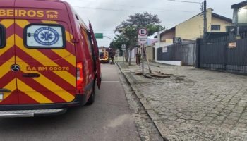 Assalto a consultório odontológico em Curitiba provoca incêndio