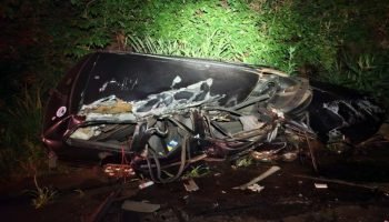 20‑anos fica ferida depois de colisão com carreta na PR‑585, no Toledo, cidade