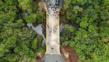 Estado e Prudentópolis constroem ponte de concreto