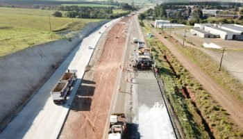 Rodovia entre Palmeirinha e Guarapuava atinge 93% de duplicação em concreto