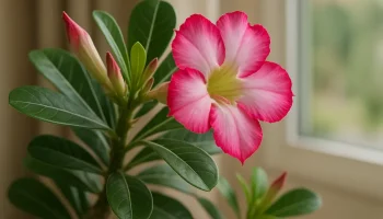 Regar excessivamente faz botões da rosa-do-deserto desaparecerem, comprometendo sua beleza
