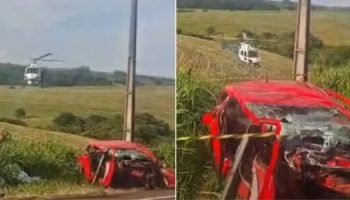 Colisão frontal na PR-218 deixa três mortos e duas vítimas gravemente feridas