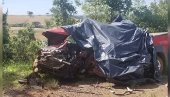 Colisão frontal deixa motorista morto na PRC-466, em Guarapuava