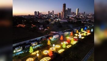 Decoração de Natal do Parque Linear de Ponta Grossa Encanta a Internet