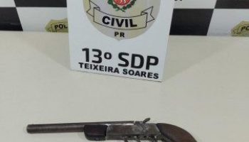 Homem é preso por posse ilegal de arma de fogo em Teixeira Soares, PR